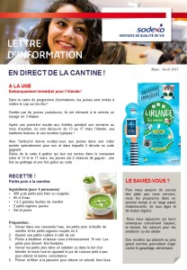 Lettre aux familles mars et avril
