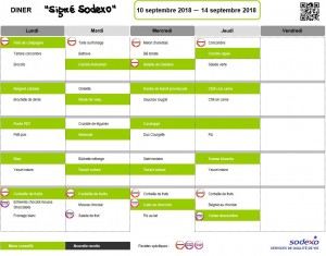 diner du 10 au 14 sept.